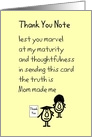 Thank You Note - A funny graduation gift thank you card