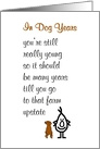 In Dog Years - a funny happy birthday poem card