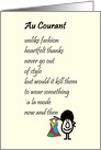 Au Courant - a funny thank you poem card