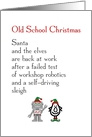 Old School Christmas - a funny Merry Christmas poem card