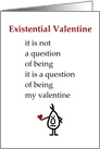 Existential Valentine - a funny Valentine poem card