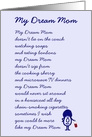 My Dream Mom - a funny poem for your mom on Mother’s Day card