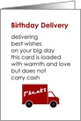 Birthday Delivery - a funny happy birthday poem card