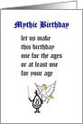 Mythic Birthday - a funny happy birthday poem card