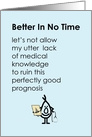 Better In No Time - a funny get well soon poem card