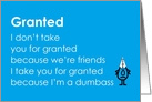 Granted - A funny poem to say you’re sorry card
