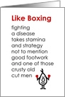 Like Boxing  A Funny Feel Better Soon Poem card