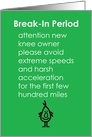 Break-In Period - A Funny Recovery From Knee Replacement Poem card