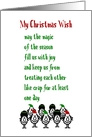 My Christmas Wish - A Funny Merry Christmas Poem card