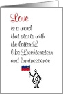 Love - A Funny Happy Valentine’s Day Poem card