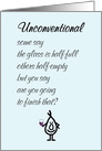 Unconventional - A Funny Thinking Of You Poem card