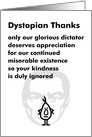 Dystopian Thanks - A Funny Thank You Poem card