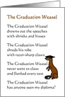 The Graduation Weasel, A Funny College Graduation Congratulations Poem card