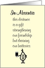 In Absentia, A Funny Poem for a Friend card