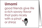 Umami, A Funny Poem For A Friend card