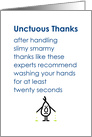 Unctuous Thanks, A Funny Thank You Poem card