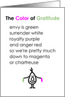 The Color of Gratitude, A Funny Thank You Poem From Him card