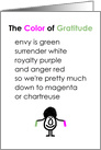 The Color of Gratitude, A Funny Thank You Poem From Her card