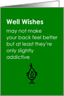 Bad Back Well Wishes, A Hope Your Back Feels Better Soon Poem card