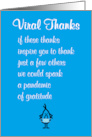 Viral Thanks A Funny Thank You Poem card