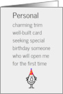 Personal A Funny Happy Birthday Poem card