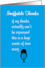 Ineffable Thanks A Funny Thank You Poem card