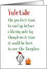 Yuletide A Funny Merry Christmas Poem card