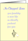 No Chopped Liver A Funny Poem For A Friend card