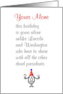 Yours Alone A Funny Happy Birthday Poem card