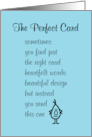 The Perfect Card A Thank You Poem card