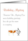 Birthday Mystery A Happy Birthday Poem About a Cow card