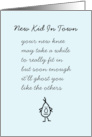 New Kid In Town A Funny Knee Replacement Poem card