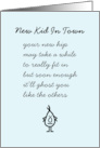 New Kid In Town A Funny Hip Replacement Poem card