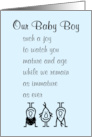 Our Baby Boy A Funny Birthday Poem For Our Son card