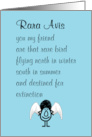 Rara Avis A Funny Thinking Of You Poem For A Friend card