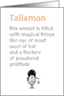 Talisman A Funny Thank You Poem card