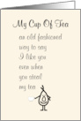 My Cup Of Tea A Funny Thinking Of You Poem card