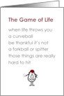 The Game of Life A Funny Get Well Soon Poem card