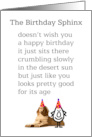 The Birthday Sphinx A Funny Happy Birthday Poem card