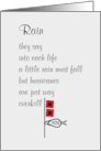 Rain A Funny Thinking Of You Poem card