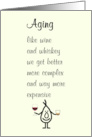 Aging A Funny Happy Birthday Poem card