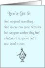 You’ve Got It A Funny Thinking Of You Poem For A Friend card