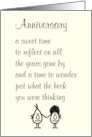 Anniversary A Funny Happy Wedding Anniversary Poem For The Couple card