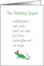 The Birthday Lizard A Funny Happy Birthday Poem card