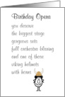 A Birthday Opera A Funny Happy Birthday Poem For Her card