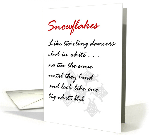 Snowflakes - a funny christmas poem card (1050643)