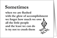 Sometimes - funny/humorous congratulations card