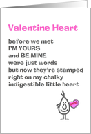 Valentine Heart - a (funny) Valentine Poem card