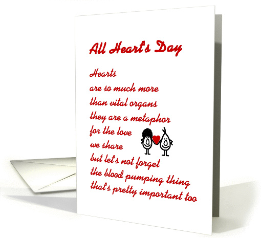 All Heart's Day - a (funny) Valentine Poem card (1162168)