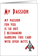 My Passion - a (funny) Valentine Poem card